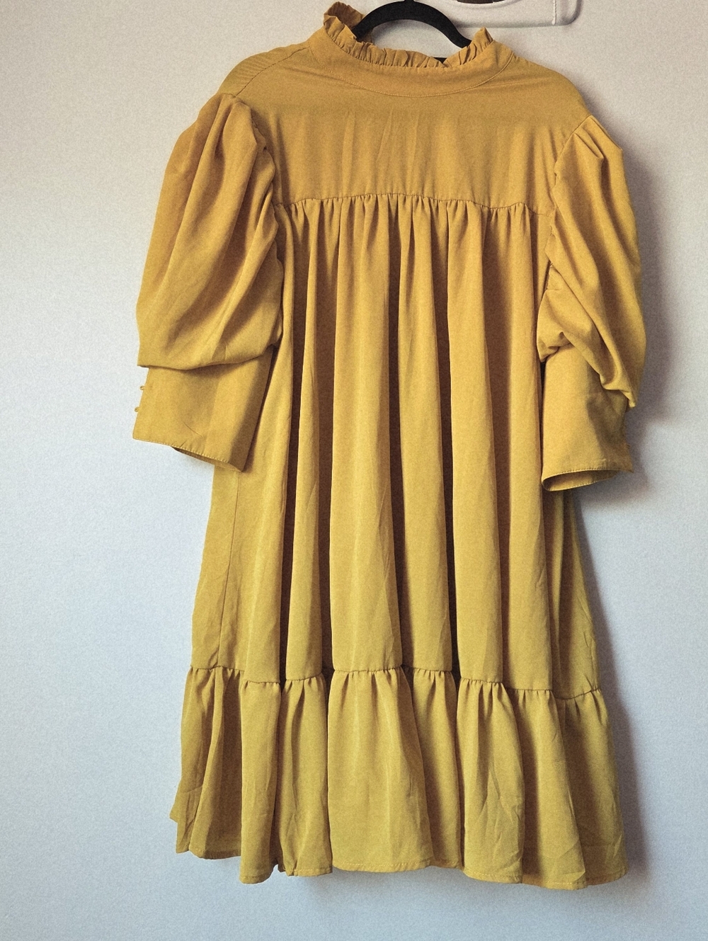 Boohoo Women's Puff SLeeve High Neck Smock Dress Size 14